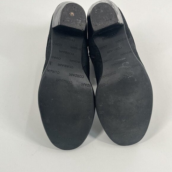 Cordani Burnished Black Leather Ankle Boots Zippers Slouchy Sz 39 Sz 9 - Picture 8 of 9